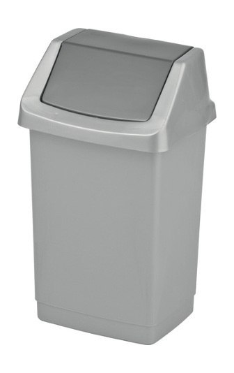 Kosz uchylny CLICK-IT 9L Curver 04042-877-65 szary/grafit Kosz uchylny CLICK-IT 9L Curver 04042-877-65 szary/grafit