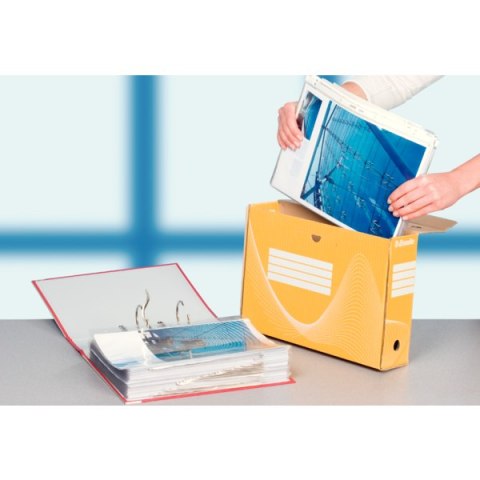 Pudełka archiwizacyjne ESSELTE BOXY 100mm żółte 128423 Pudełka archiwizacyjne ESSELTE BOXY 100mm żółte 128423