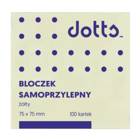 Bloczek samoprzylepny DOTTS 75x75 żółty 100 kartek (HNS75/75/D) Bloczek samoprzylepny DOTTS 75x75 żółty 100 kartek (HNS75/75/D)