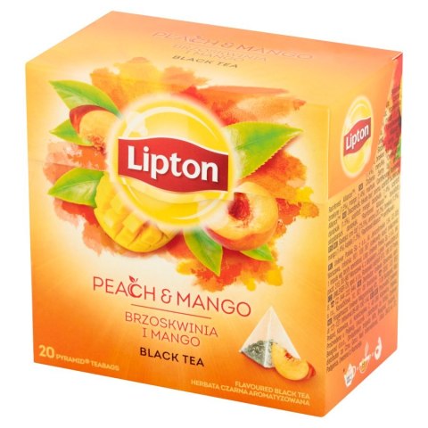 Herbata LIPTON PIRAMID PEACH Mango Brzoskwinia 20t czarna Herbata LIPTON PIRAMID PEACH Mango Brzoskwinia 20t czarna