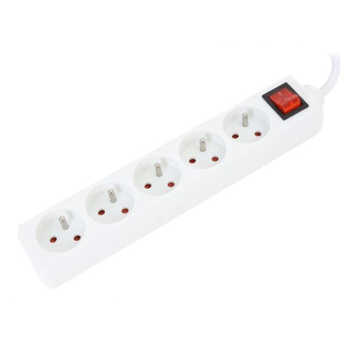 Listwa zasilająca z 5 gniazdami 5 m biała OMEGA OL5F5W (X) Listwa zasilająca z 5 gniazdami 5 m biała OMEGA OL5F5W (X)