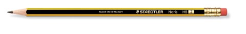 Ołówek drewniany NORIS 122 z gumką HB S122 STAEDTLER Ołówek drewniany NORIS 122 z gumką HB S122 STAEDTLER