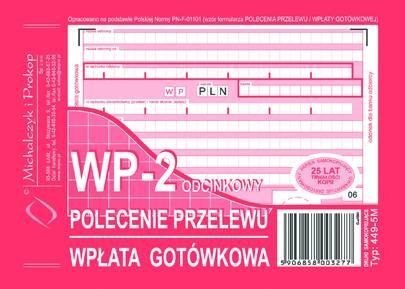 Polecenie przelewu, (1+1), A6 80 kartek, 10-449-5M DOTTS Polecenie przelewu, (1+1), A6 80 kartek, 10-449-5M DOTTS