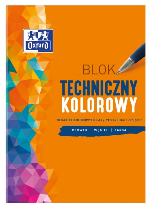Blok techniczny OXFORD A3 10k 225G kolor 400093234 Blok techniczny OXFORD A3 10k 225G kolor 400093234