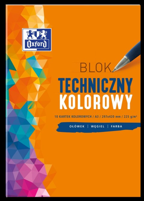 Blok techniczny OXFORD A3 10k 225G kolor 400093234 Blok techniczny OXFORD A3 10k 225G kolor 400093234