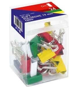 Klip 19mm mix kolorów plastikowe op.24szt GRAND 110-1637 Klip 19mm mix kolorów plastikowe op.24szt GRAND 110-1637