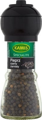 Pieprz czarny ziarnisty KAMIS 42g młynek Pieprz czarny ziarnisty KAMIS 42g młynek