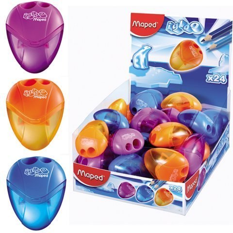 Temperówka plastikowa IGLOO 2 z dwoma otworami MAPED 534756 Temperówka plastikowa IGLOO 2 z dwoma otworami MAPED 534756