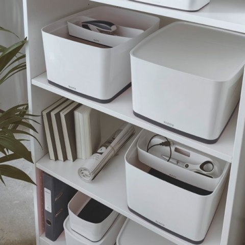 Pojemnik_ MyBox duży z pokrywką, biało-czarny 52161095 Pojemnik_ MyBox duży z pokrywką, biało-czarny 52161095