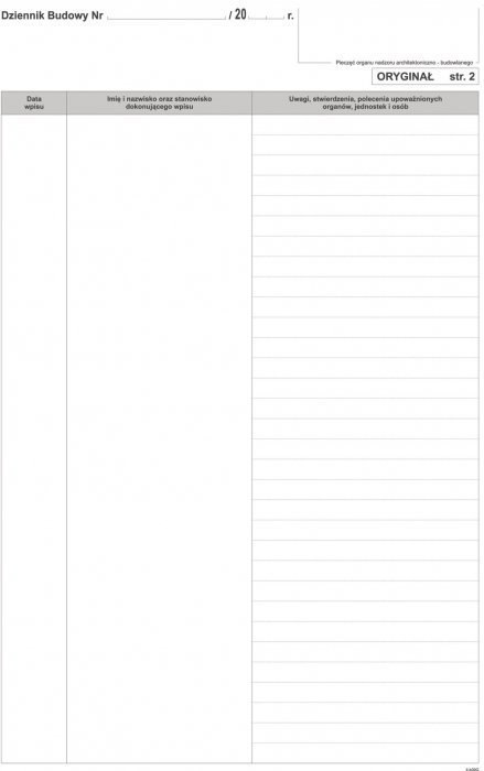Dziennik budowy A4, album 20 stron, 10-603-1Z DOTTS Dziennik budowy A4, album 20 stron, 10-603-1Z DOTTS