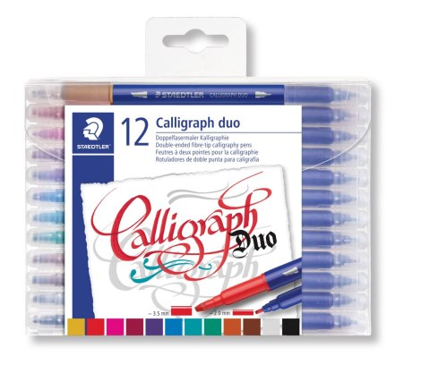 Pisak artystyczny do kaligrafii, Design Journey, 3.5mm i 2mm, 12 kol., Staedtler S 3005 TB12 Pisak artystyczny do kaligrafii, Design Journey, 3.5mm i 2mm, 12 kol., Staedtler S 3005 TB12