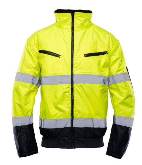 BOMBER BENEFIT HI-VI 2W1 - KAT.II KLASA 3 wstawka GRANAT - ŻÓŁTY