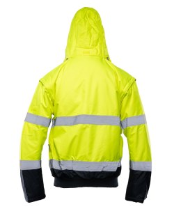 BOMBER BENEFIT HI-VI 2W1 - KAT.II KLASA 3 wstawka GRANAT - ŻÓŁTY