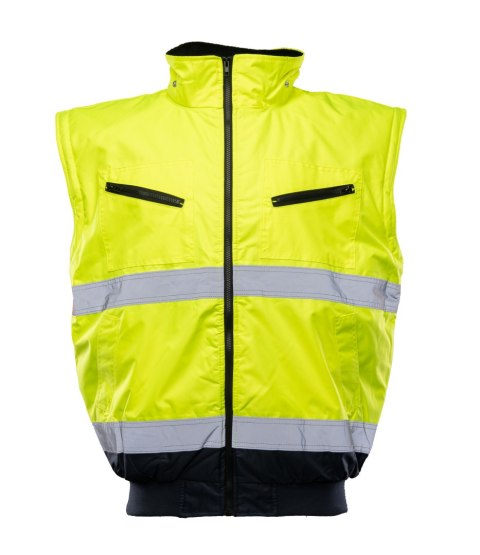 BOMBER BENEFIT HI-VI 2W1 - KAT.II KLASA 3 wstawka GRANAT - ŻÓŁTY