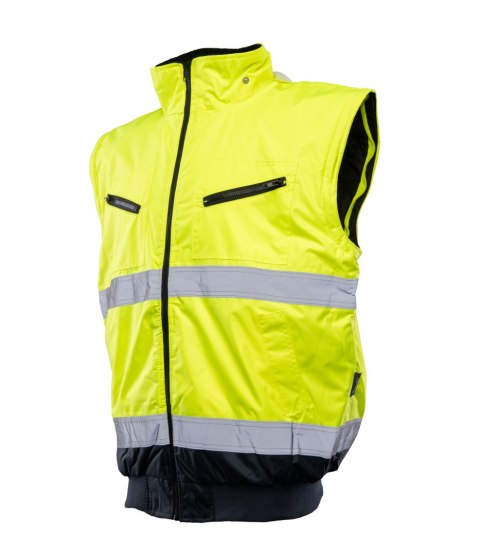 BOMBER BENEFIT HI-VI 2W1 - KAT.II KLASA 3 wstawka GRANAT - ŻÓŁTY