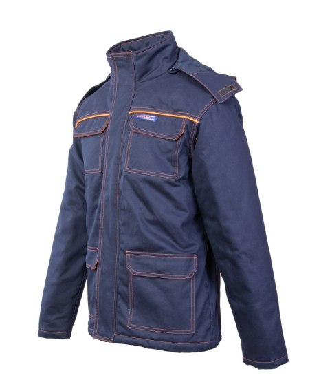 KURTKA PROFFLAM ANTISTATIC PARKA PROF4 - Granatowy KURTKA PROFFLAM ANTISTATIC PARKA PROF4 - Granatowy