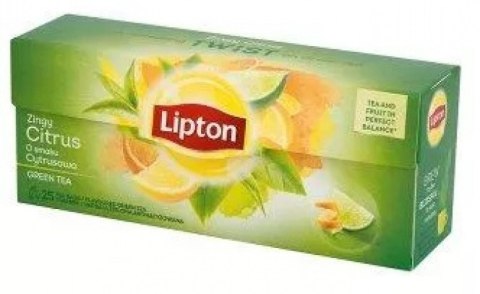 Herbata LIPTON GREEN TEA CITRUS 20 torebek zielona Herbata LIPTON GREEN TEA CITRUS 20 torebek zielona