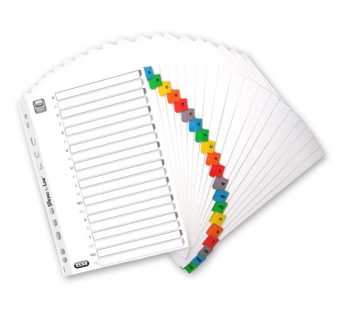 Przekładki kartonowe MYLAR A4, alfabetyczne A-Z kolorowe karty OXFORD 100204595 Przekładki kartonowe MYLAR A4, alfabetyczne A-Z kolorowe karty OXFORD 100204595