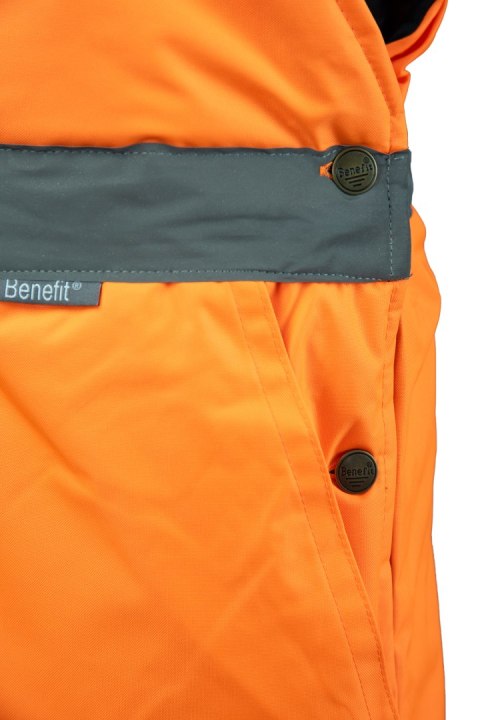 SPODNIE OGRODNICZKI BENEFIT HI-VI - KAT.II KLASA 2 - Pomarańczowy