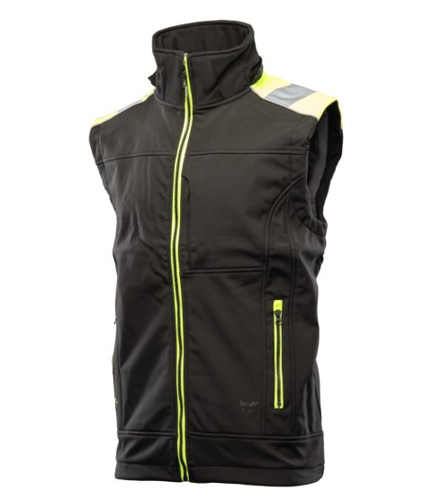 RIVAL KAMIZELKA SOFTSHELL - SEVEN KINGS - Czarny-Żółty RIVAL KAMIZELKA SOFTSHELL - SEVEN KINGS - Czarny-Żółty