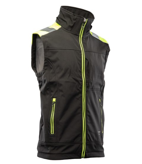 RIVAL KAMIZELKA SOFTSHELL - SEVEN KINGS - Czarny-Żółty RIVAL KAMIZELKA SOFTSHELL - SEVEN KINGS - Czarny-Żółty