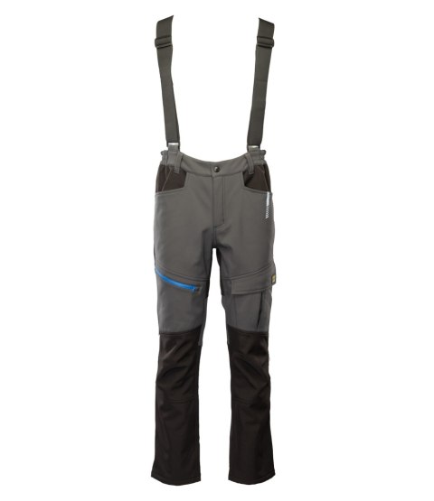 SEVEN_KINGS TOPAZ SPODNIE SOFTSHELL OCIEPLANE STAL/CZARNY
