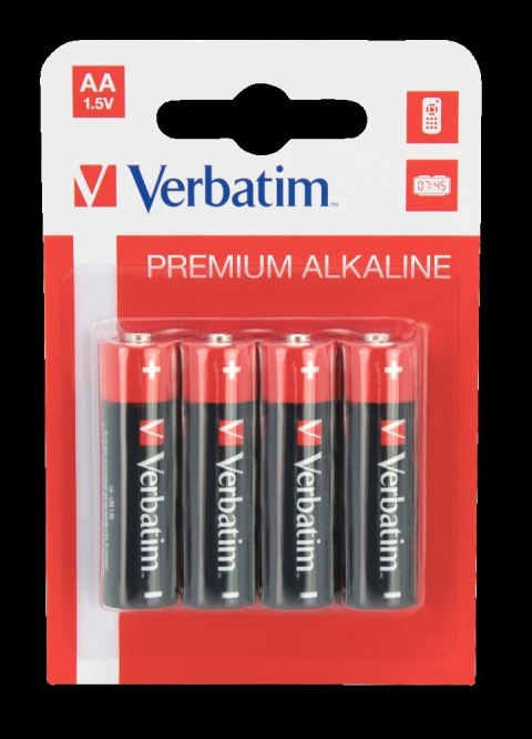 Baterie VERBATIM ALKALICZNE LR06 AA BLISTER 4szt. 49921 Baterie VERBATIM ALKALICZNE LR06 AA BLISTER 4szt. 49921