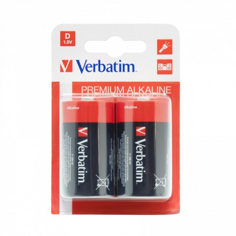 Baterie VERBATIM ALKALICZNE LR20/D 1,5V BLISTER 2szt. 49923 Baterie VERBATIM ALKALICZNE LR20/D 1,5V BLISTER 2szt. 49923