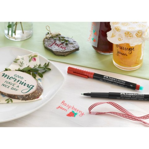 Foliopis z gumką OHP MULTIMARK F 0.6 czerwony FABER-CASTELL 151321 Foliopis z gumką OHP MULTIMARK F 0.6 czerwony FABER-CASTELL 151321