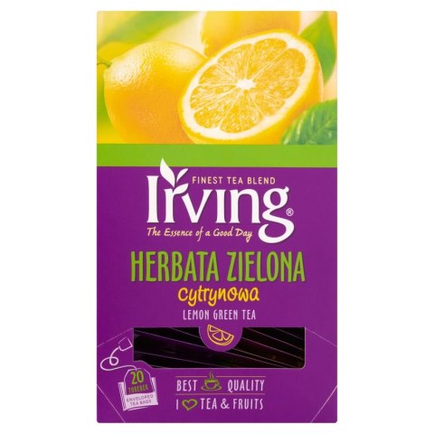 Herbata IRVING cytrynowa 20 kopert 1,5g zielona Herbata IRVING cytrynowa 20 kopert 1,5g zielona