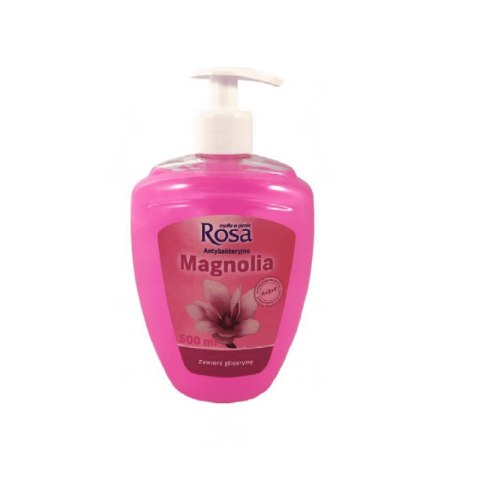 ROSA Mydło w płynie antybakteryjne z dozownikiem 500ml Magnolia ROSA Mydło w płynie antybakteryjne z dozownikiem 500ml Magnolia
