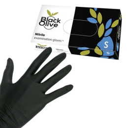 Rękawiczki nitrylowe Black Olive op. 100 szt. - czarne