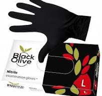 Rękawiczki nitrylowe Black Olive op. 100 szt. - czarne Rękawiczki nitrylowe Black Olive op. 100 szt. - czarne