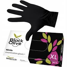 Rękawiczki nitrylowe Black Olive op. 100 szt. - czarne Rękawiczki nitrylowe Black Olive op. 100 szt. - czarne