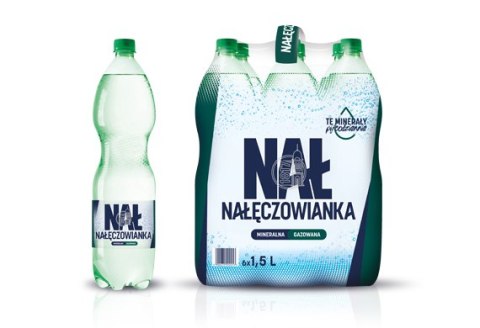 Woda NAŁĘCZOWIANKA gazowana 1.5L butelka PET zgrzewka 6 szt. Woda NAŁĘCZOWIANKA gazowana 1.5L butelka PET zgrzewka 6 szt.