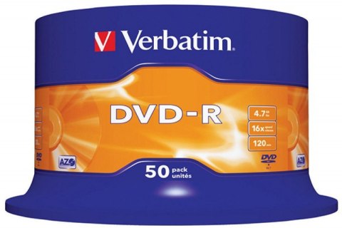 Płyta DVD-R VERBATIM CAKE (50) Matt Silver 4.7GB x 16 43548 Płyta DVD-R VERBATIM CAKE (50) Matt Silver 4.7GB x 16 43548