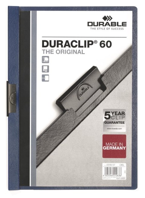 Skoroszyt DURABLE DURACLIP Original 60 granatowy 2209-07 Skoroszyt DURABLE DURACLIP Original 60 granatowy 2209-07