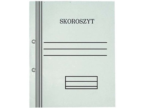 Skoroszyt oczkowy biały pełny A4 300g KIEL-TECH 1-00743 jednostronnie bielony