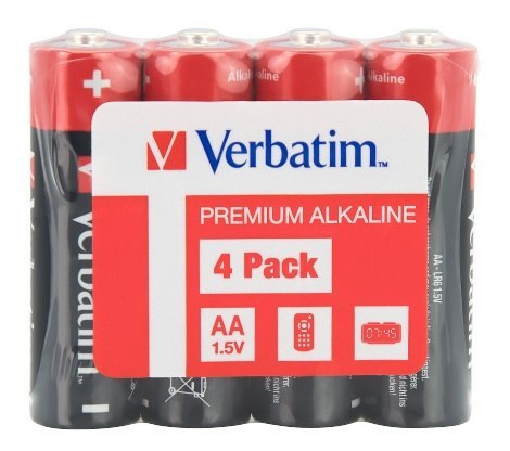 Baterie VERBATIM ALKALICZNE LR06 AA SHRINK 4szt. 49501 Baterie VERBATIM ALKALICZNE LR06 AA SHRINK 4szt. 49501