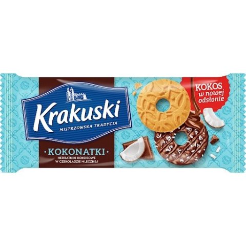 Ciastka BAHLSEN KRAKUSKI KOKONATKI 174g Ciastka BAHLSEN KRAKUSKI KOKONATKI 174g
