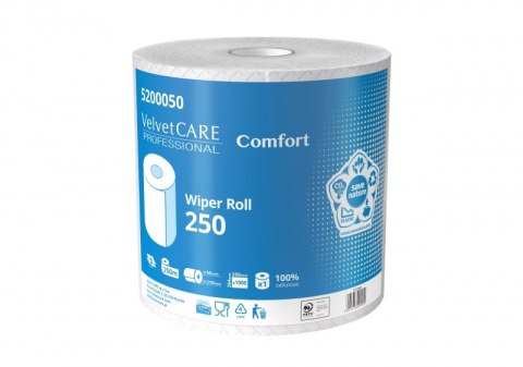 Czyściwo przemysłowe celuloza, 2 warstwy, białe, 250m - 1000 listków (1szt) VELVET PROFESSIONAL Comfort 5200050 Czyściwo przemysłowe celuloza, 2 warstwy, białe, 250m - 1000 listków (1szt) VELVET PROFESSIONAL Comfort 5200050