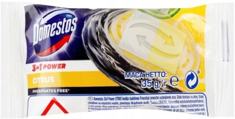 DOMESTOS Kostka do WC 35g 3W1 CITRUS 78741 DOMESTOS Kostka do WC 35g 3W1 CITRUS 78741