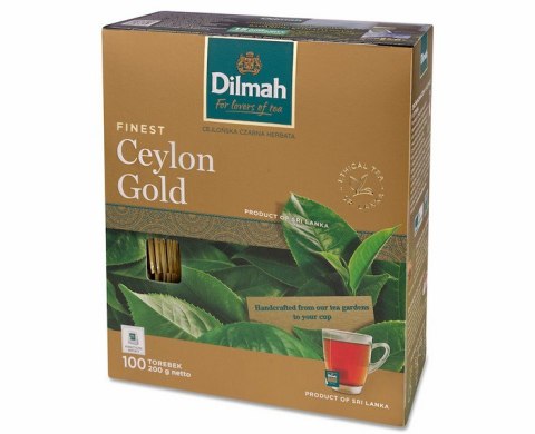 Herbata DILMAH CEYLON GOLD 100szt x2g koperta czarna Herbata DILMAH CEYLON GOLD 100szt x2g koperta czarna
