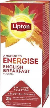 Herbata LIPTON Classic English Breakfast (25 kopert fol.) ENERGISE Herbata LIPTON Classic English Breakfast (25 kopert fol.) ENERGISE