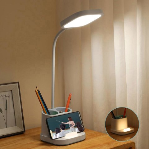 Lampka biurkowa, akumulator, led PLATINET 5W biała, przybornik na długopisy, ładowarka, PEN HOLDER PDL008 Lampka biurkowa, akumulator, led PLATINET 5W biała, przybornik na długopisy, ładowarka, PEN HOLDER PDL008