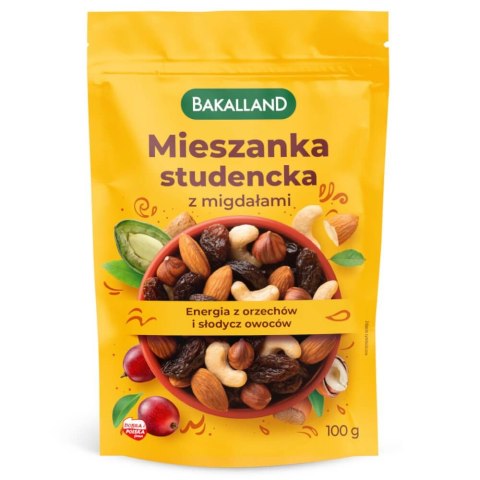 Mieszanka Studencka z migdałami 100g BAKALLAND Mieszanka Studencka z migdałami 100g BAKALLAND