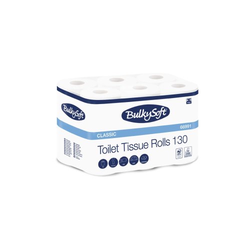 Papier toaletowy (12rolek) biały, celuloza, 2w, 14,3m, CLASSIC, 66991 BULKYSOFT Papier toaletowy (12rolek) biały, celuloza, 2w, 14,3m, CLASSIC, 66991 BULKYSOFT
