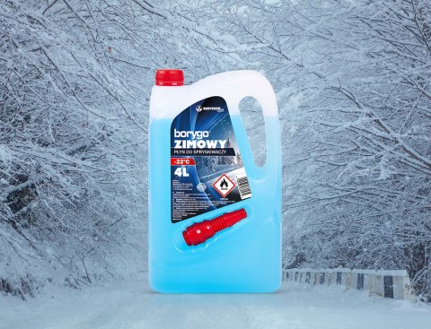 Płyn do spryskiwaczy 4L zimowy z lejkiem do -22C BORYSZEW Płyn do spryskiwaczy 4L zimowy z lejkiem do -22C BORYSZEW