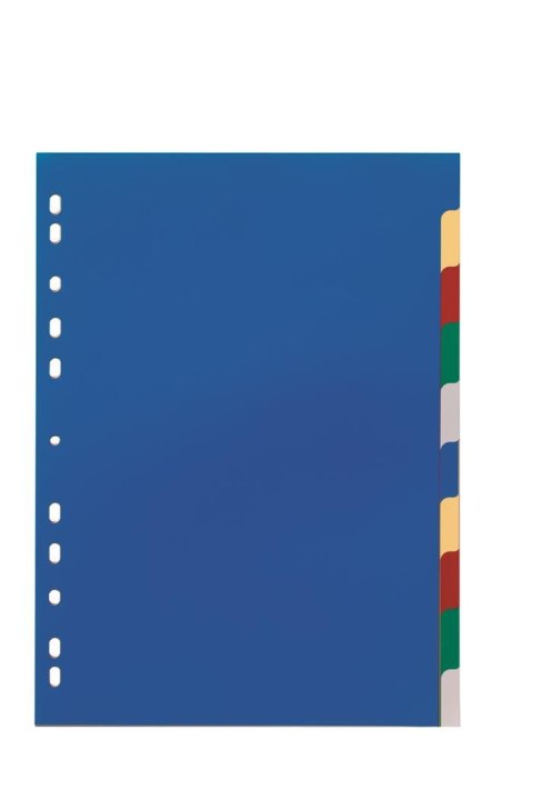 Przekładki PP A4, kolorowe indeksy, 10 części Pięciokolorowy 674027 DURABLE Przekładki PP A4, kolorowe indeksy, 10 części Pięciokolorowy 674027 DURABLE