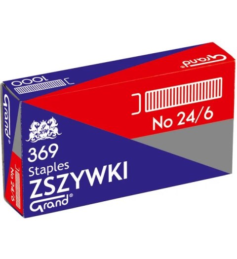 Zszywki_24/6 GRAND 369 1 op. x 1000sztuk 110-1388 Zszywki_24/6 GRAND 369 1 op. x 1000sztuk 110-1388